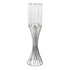 Glass Caged Candle Holder - Silver