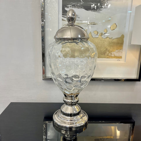 Grande Chrome and Glass Sweet Jar