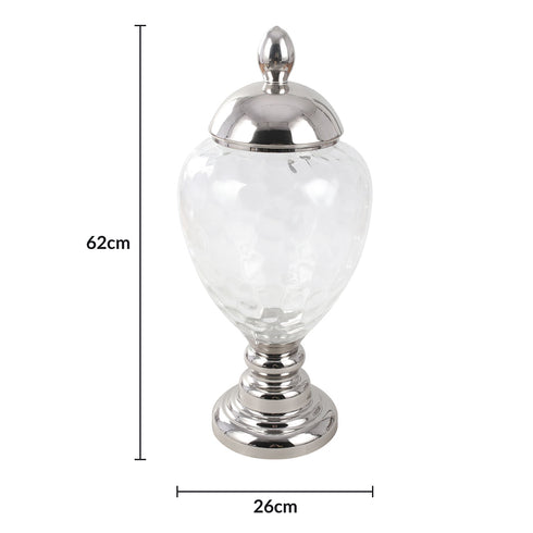 Grande Chrome and Glass Sweet Jar