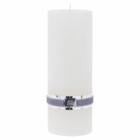 Rustic Pillar White Candle