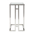Mila Sofa Table Silver - Clear Glass