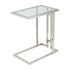 Mila Sofa Table Silver - Clear Glass