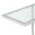 Mila Sofa Table Silver - Clear Glass