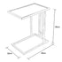 Mila Sofa Table Silver - Clear Glass