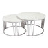 PRE ORDER Mila Coffee Table Set Silver - White Marble