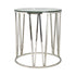 Mila Side Table Silver - Clear Glass