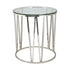 Mila Side Table Silver - Clear Glass