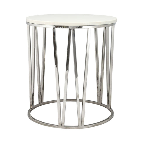 Mila Side Table - White Marble