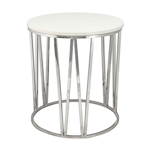 Mila Side Table - White Marble