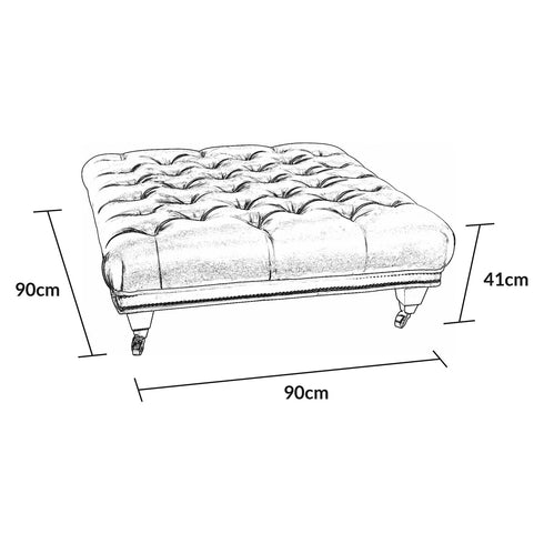 Avana Footstool Silver