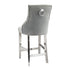 Megan Bar Stool With Chrome Legs - Silver