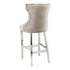 Camilla Bar Stool With Chrome Legs - Latte