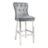Chloe Bar Stool With Chrome Legs - Grey