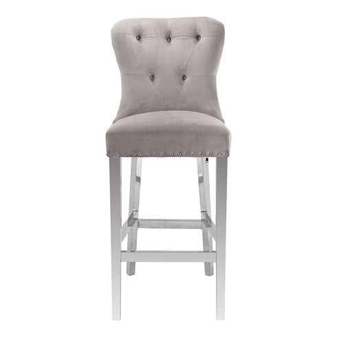 Chloe Bar Stool With Chrome Legs - Latte