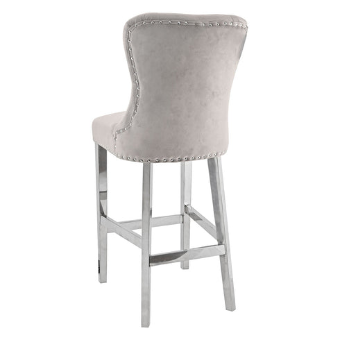 Chloe Bar Stool With Chrome Legs - Latte