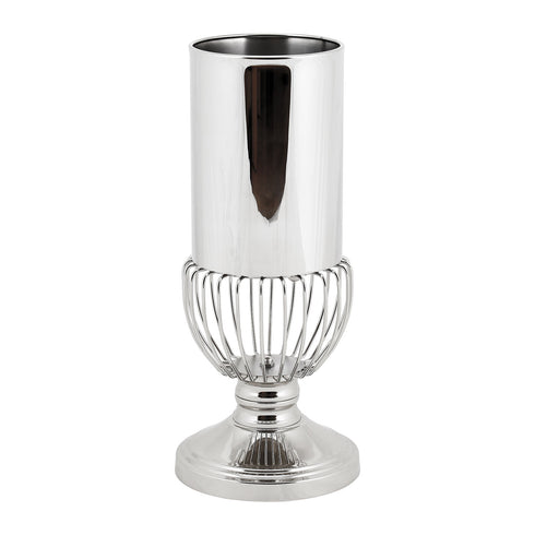 Cage Bottom Chrome Vase