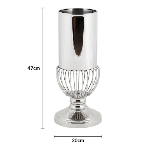 Cage Bottom Chrome Vase