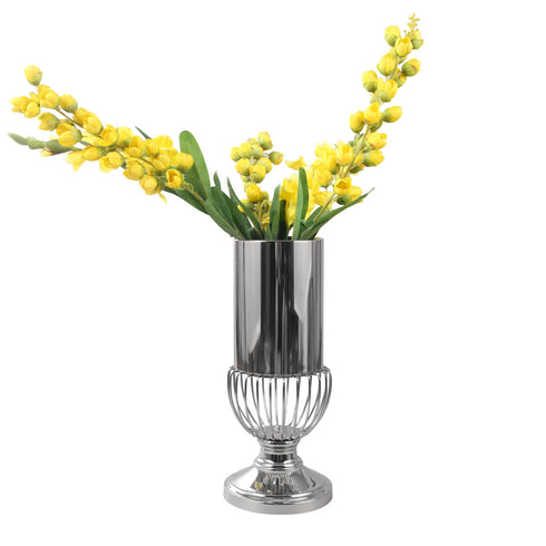 Cage Bottom Chrome Vase