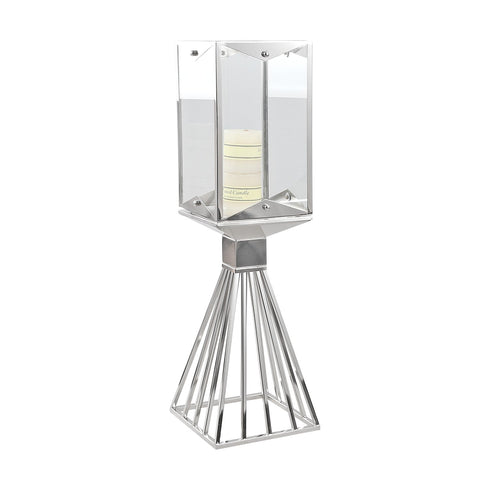 Square Candle Holder - Silver