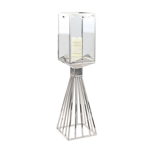 Square Candle Holder - Silver