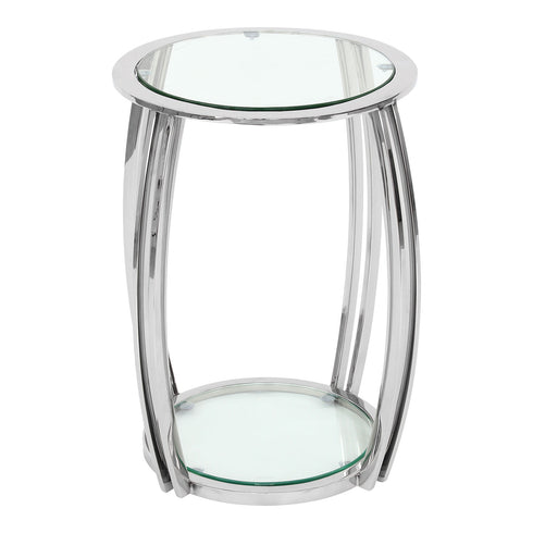 Scarlett Silver & Glass Side Table