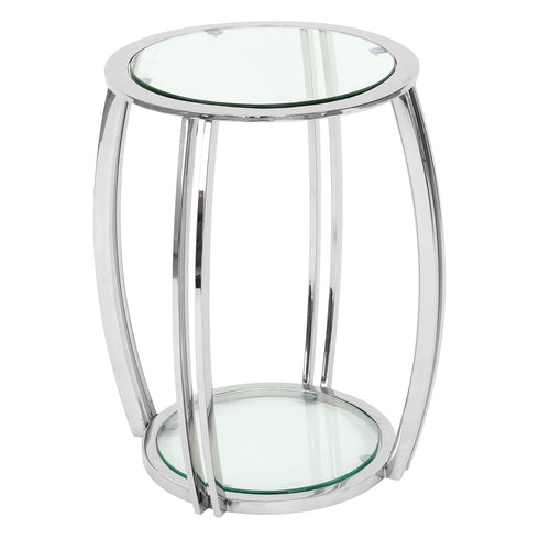 Scarlett Silver & Glass Side Table