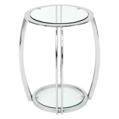 Scarlett Silver & Glass Side Table