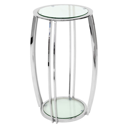 Scarlett Silver & Glass Side Table