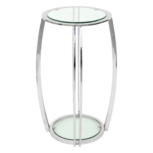 Scarlett Silver & Glass Side Table