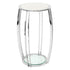 Scarlett Silver & White Marble Side Table