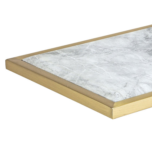 Mila Sofa Table Gold - Grey Marble