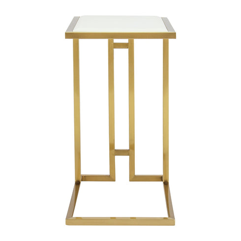 Mila Sofa Table Gold - White Marble