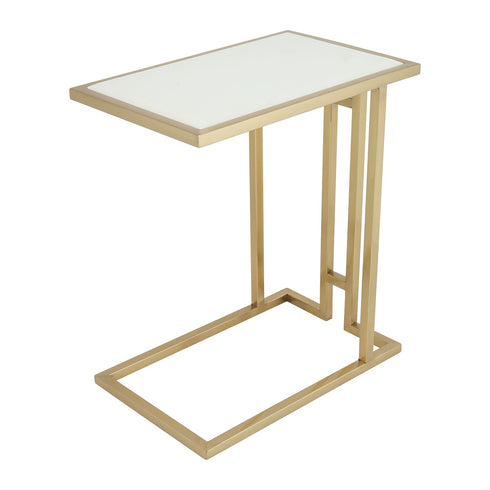 Mila Sofa Table Gold - White Marble