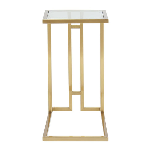 Mila Sofa Table Gold - Clear Glass