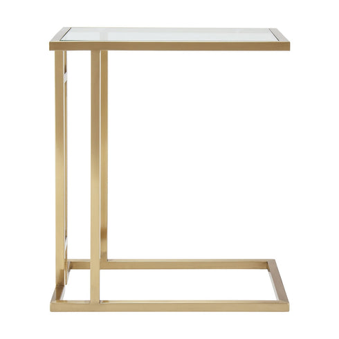 Mila Sofa Table Gold - Clear Glass