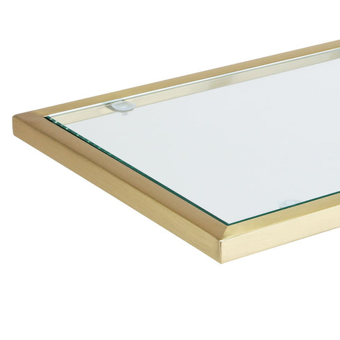 Mila Sofa Table Gold - Clear Glass