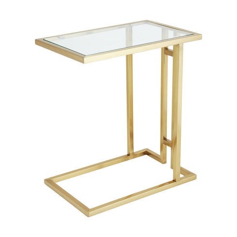 Mila Sofa Table Gold - Clear Glass