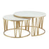 Mila Coffee Table Set Gold - White Marble