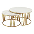 Mila Coffee Table Set Gold - White Marble