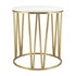 Mila Side Table Gold - White Marble