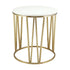 Mila Side Table Gold - White Marble