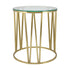 Mila Side Table Gold - Clear Glass