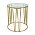 Mila Side Table Gold - Clear Glass