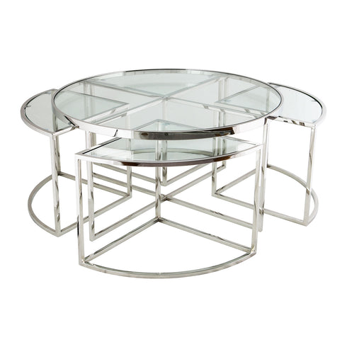 Miya 4 in 1 Coffee Table - Glass Top