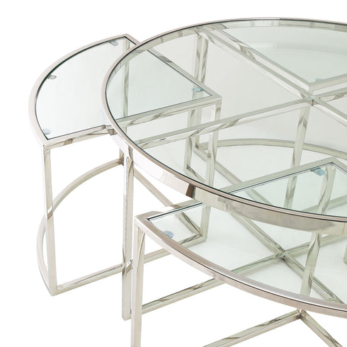 Miya 4 in 1 Coffee Table - Glass Top