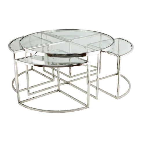 Miya 4 in 1 Coffee Table - Glass Top