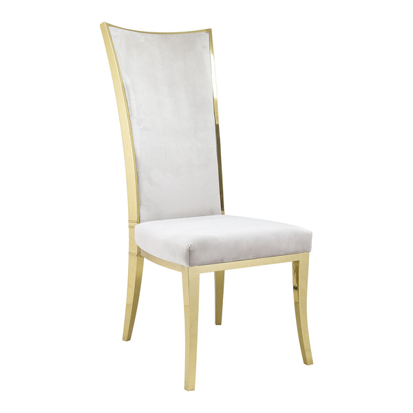 Grace High Back Chair Gold - Light Greige