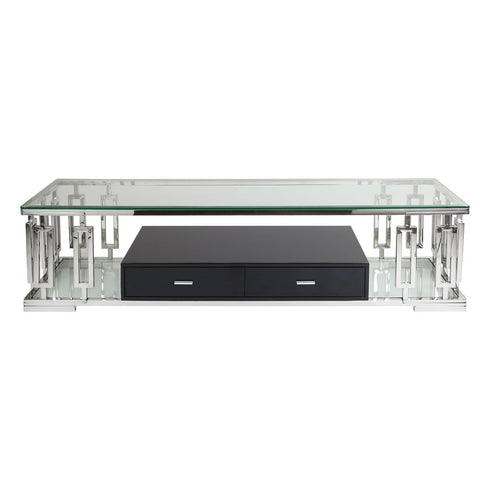 Ovada TV Unit - Clear Glass