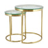 Hudson 2pc Nest End Table Gold - Clear Glass