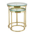 Hudson 2pc Nest End Table Gold - Clear Glass